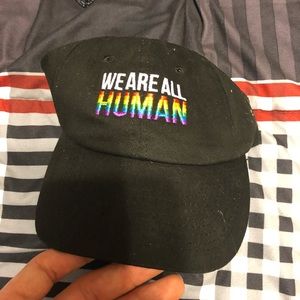 We Are All Human Dad Cap